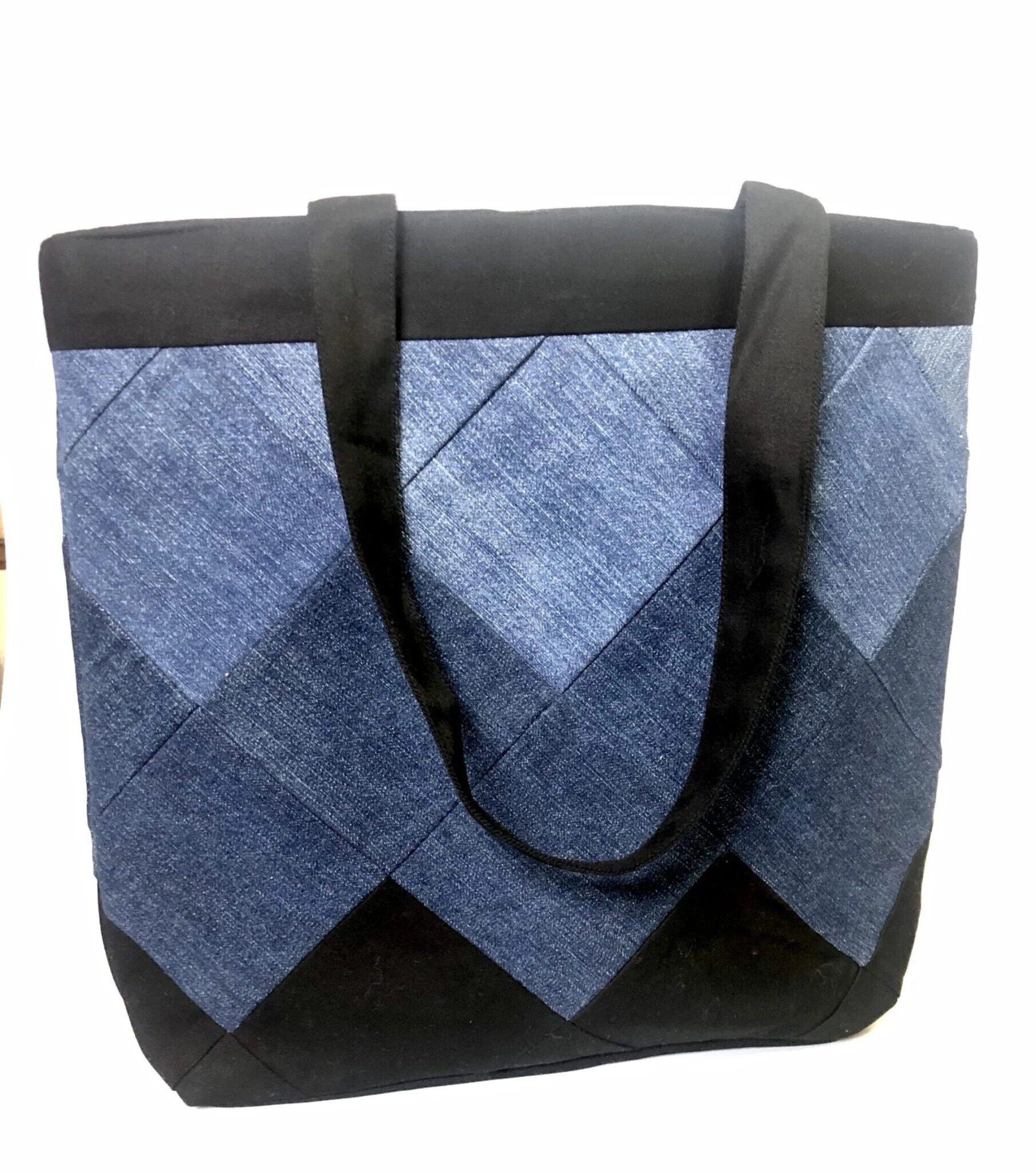 Square patchwork tote bag